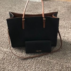 Calvin Klein purse and wallet (black)